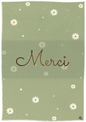 Merci &eacute;l&eacute;gant avec des fleurs des champs